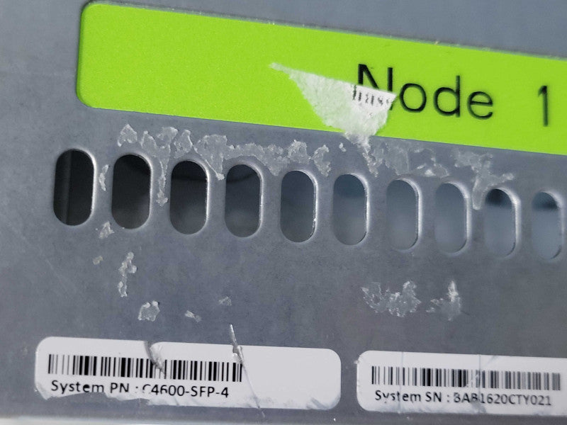 Cohesity C4600-SFP-4 4-Node Chassis with 4x Node servers and 2x PSU, READ _