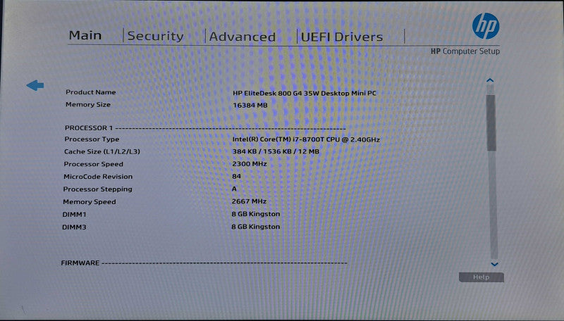 HP EliteDesk 800 G4 USFF | i7-8700T @ 2.40GHz 6C, 16GB DDR4, 480GB SSD *READ*