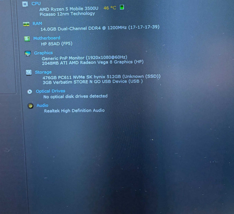 HP ProBook 455R G6 Ryzen 5-3500U Vega 8 GPU 16GB 512SSD Missing \\"E\\" Key READ!  Lap200
