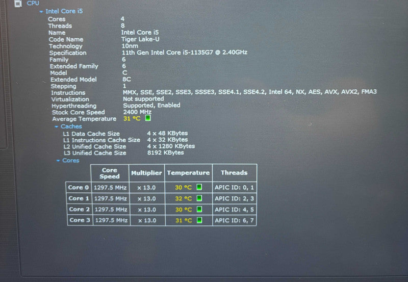 Dell Latitude 5420 TOUCH Intel Core i5-1135G7 16GB 256SSD Cracked Cover READ  Lap200