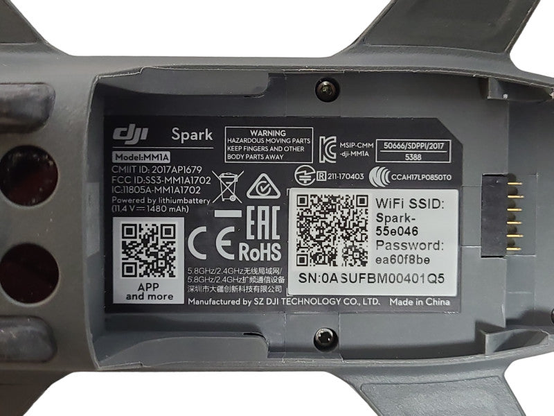 DJI SPARK DRONE, Model: MM1A, No Battery, READ