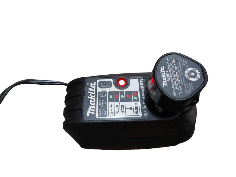 Makita FD01 Cordless Driver Drill in Case with Charger & Extra Battery BL1014 =