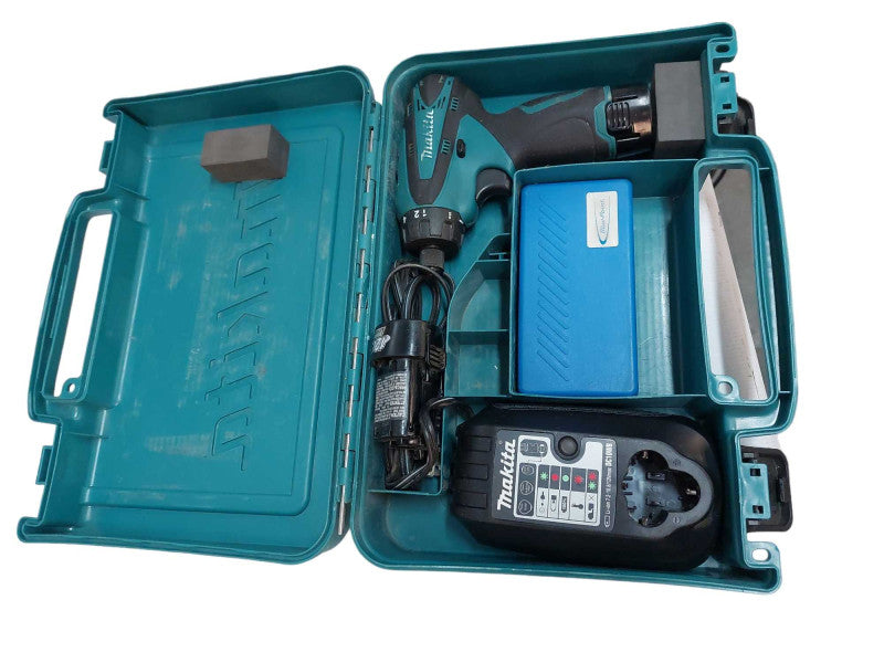 Makita FD01 Cordless Driver Drill in Case with Charger & Extra Battery BL1014 =