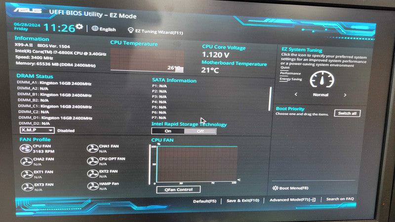 Intel Core i7-6800K | ASUS X99-A II | 64GB RAM | I/O Plate %