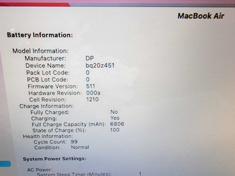 Apple Macbook Air 2017 13\\" 2-Core i5-5350U @ 1.8GHz 8GB DDR3 250GB SSD [Read] (