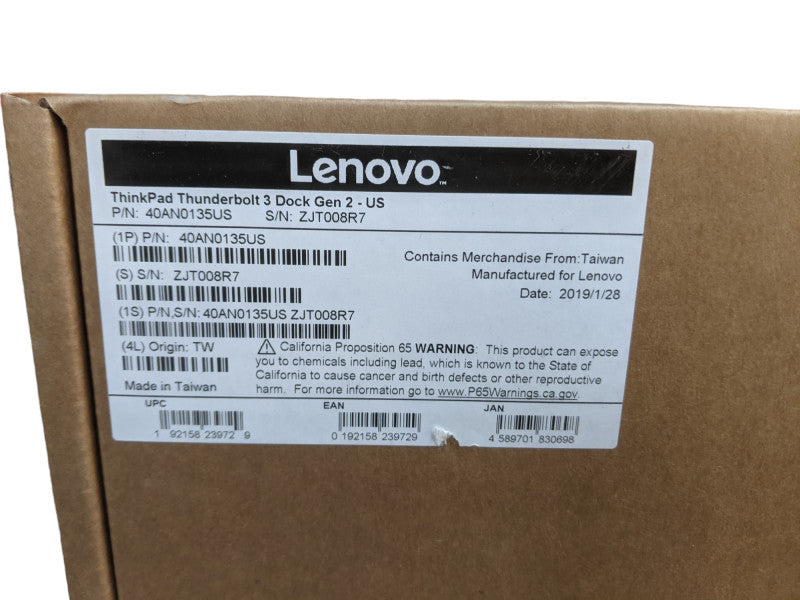 Lenovo ThinkPad Thunderbolt 3 Dock Gen 2  - 40AN0135US Q