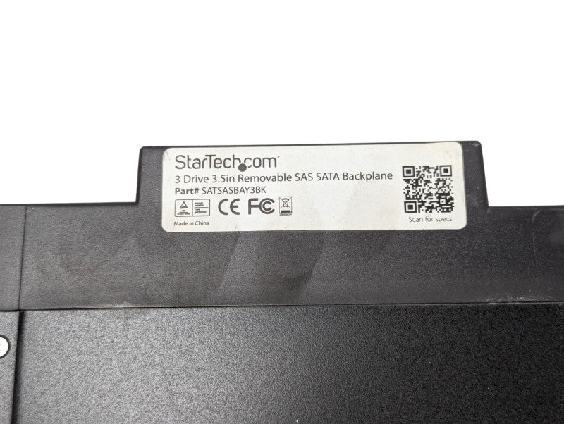 StarTech 3 drive 3.5 inch removable SAS SATA BackPlane with mini SAS cable  Q-