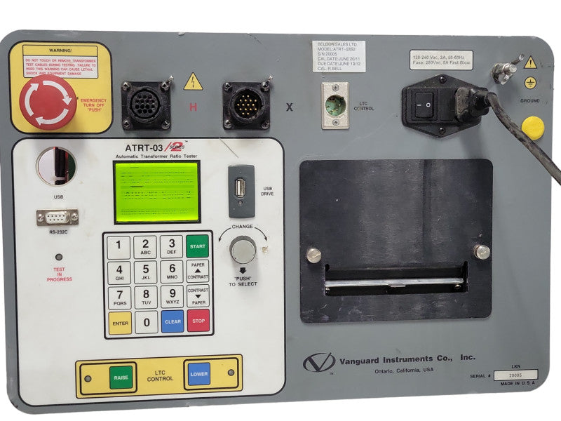 Vanguard instruments ATRT-03 series 2 Automatic Transformer Ratio Tester, SEE _