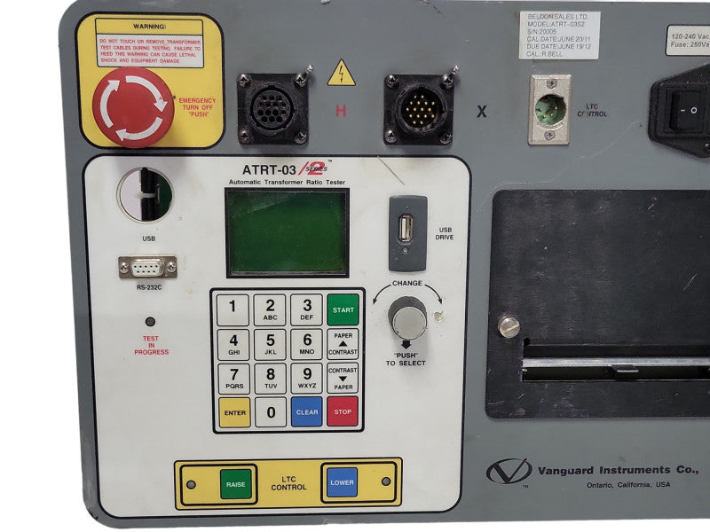 Vanguard instruments ATRT-03 series 2 Automatic Transformer Ratio Tester, SEE _