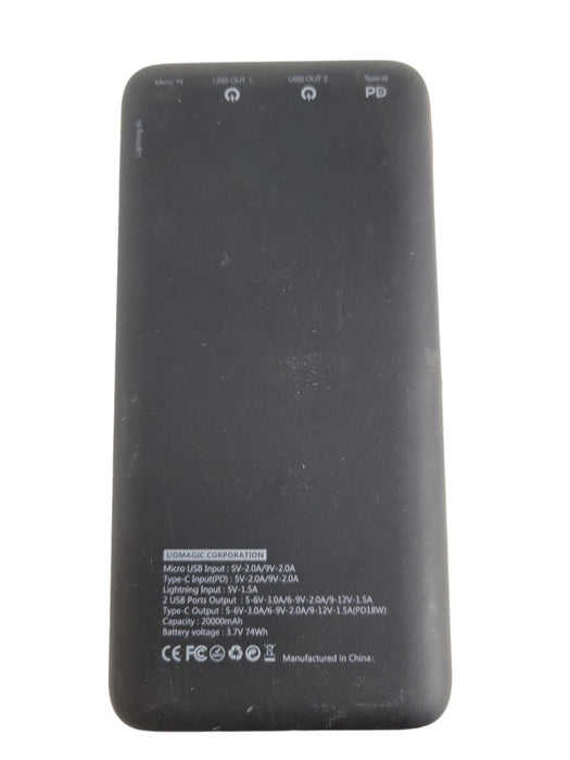 I/O MAGIC PowerBank 2000mAh 2USB Ports Type C input !