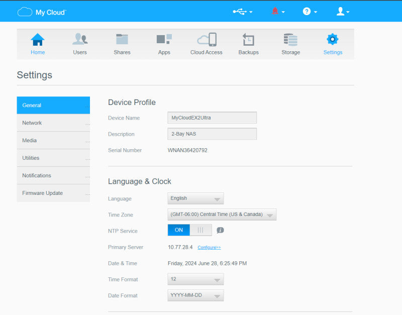 WD My Cloud EX2 Ultra NAS, 2x 8TB HDDs