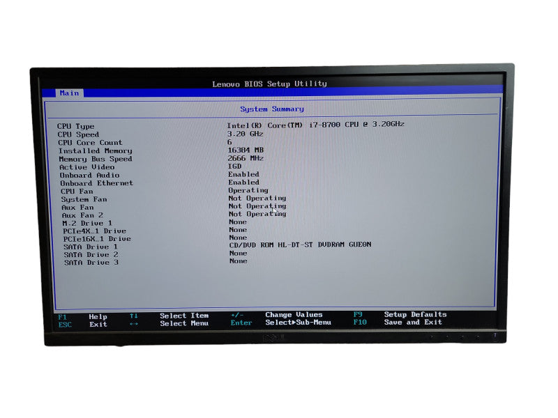 Lenovo ThinkCentre M720s MT Intel Core i7 - 8700 CPU @ 3.20GHz 16GB  DDR4 Ram Î¸