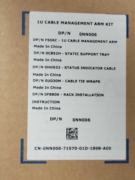 New Dell 0NN006 Poweredge R410 R610 1U Cable Management Arm Kit _