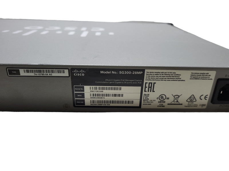 Cisco SG300-28MP 28-port Gigabit Max-PoE Managed Switch $