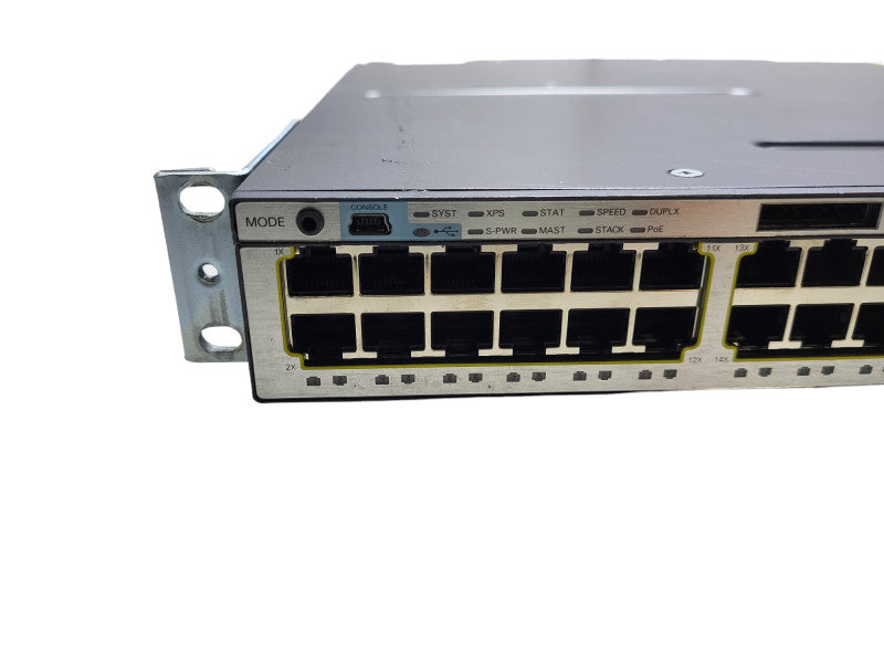Cisco WS-C3750X-48P-S 48-Port Gigabit IP Base Switch POE+, 2x PSU Q$