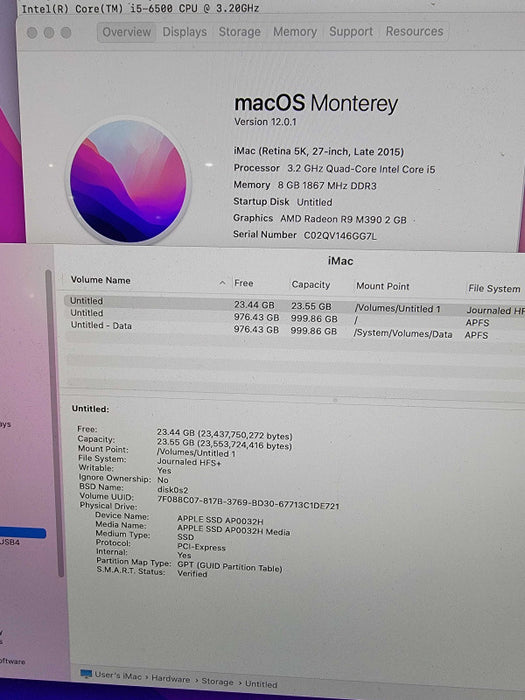 iMac Retina 5K late 2015 27\\" | i5-6500 @3.2GHz | 8GB RAM | 1TB HDD