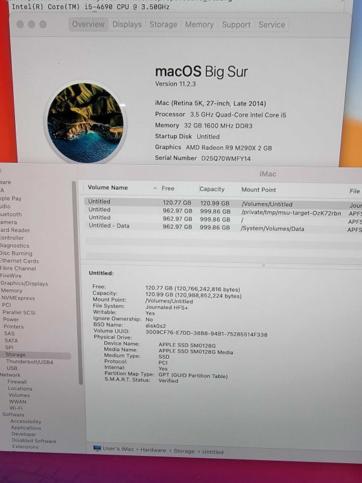 iMac Retina 5K late 2014 27\\" | i5-4690 @3.5GHz | 32GB RAM | 1TB HDD