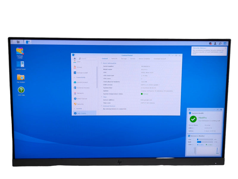 Synology 5 bay NAS DiskStation DS1511+ with 2 3TB HDDs and caddies  -