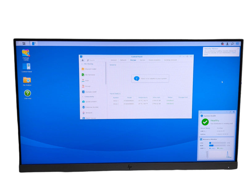 Synology 5 bay NAS DiskStation DS1511+ with 2 3TB HDDs and caddies  -