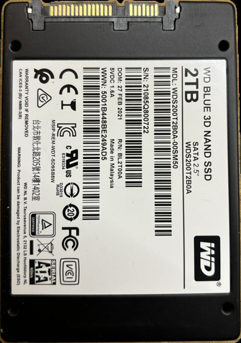 WD BLUE 3D NAND SSD 2TB