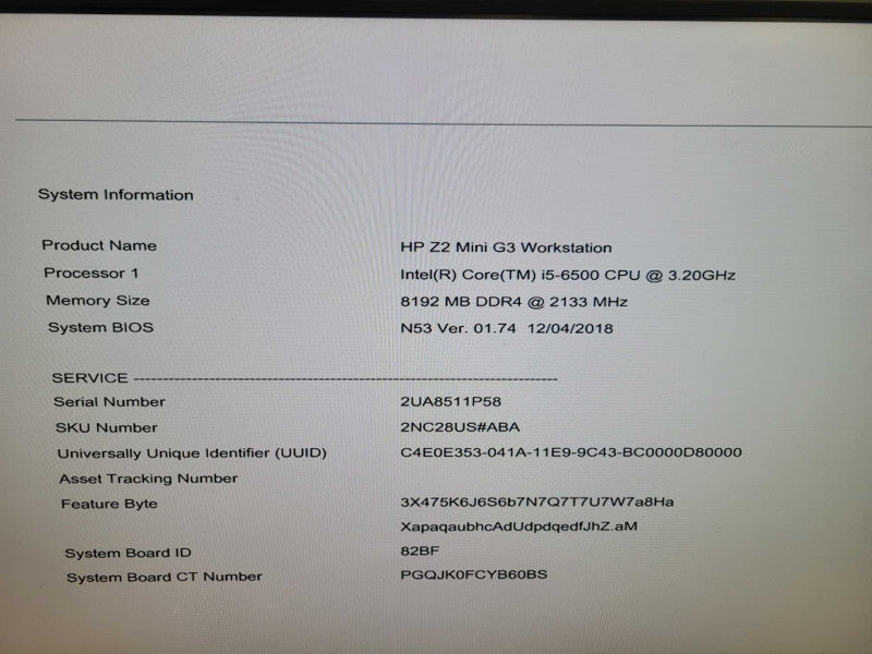 HP Z2 Mini G3 Workstation - Core i5-6500 | 8GB RAM | 256GB NVMe + PWR Q%