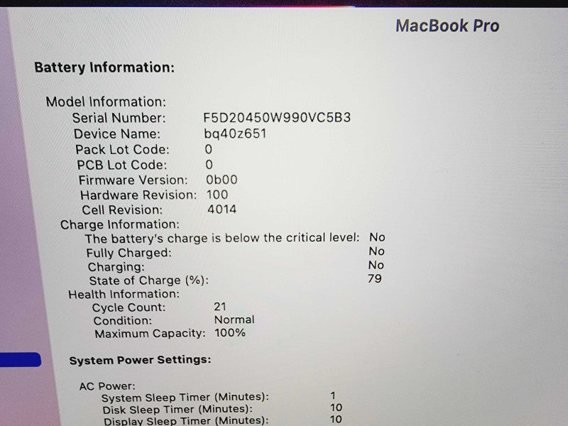 Apple Macbook Pro 2021 16\\" 8-Core M1 @ 3.2GHz 16GB Ram 512GB SSD (