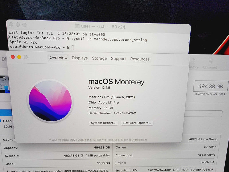 Apple Macbook Pro 2021 16\\" 8-Core M1 @ 3.2GHz 16GB Ram 512GB SSD (