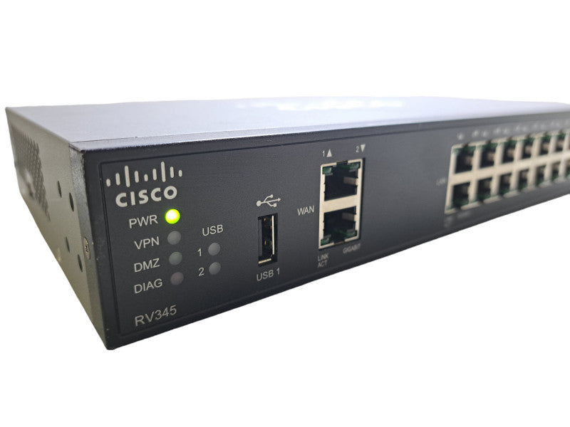 Cisco RV345 16-Port Dual WAN Gigabit Router/Switch Combo *READ*