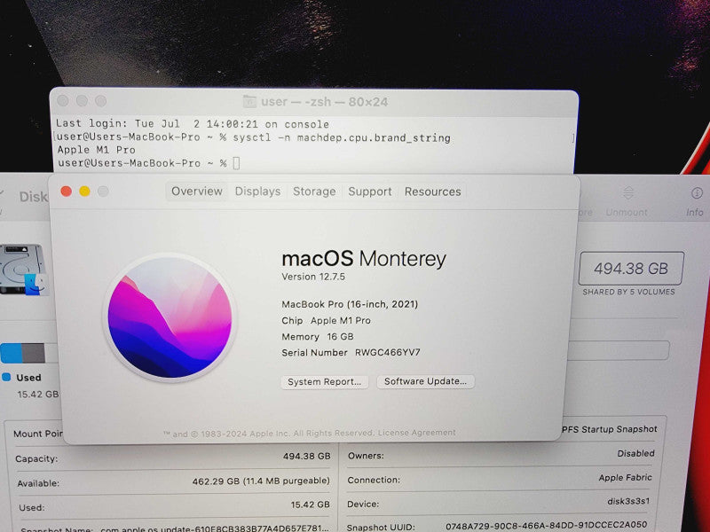 Apple Macbook Pro 2021 16\\" 8-Core M1 @ 3.2GHz 16GB Ram 512GB SSD (