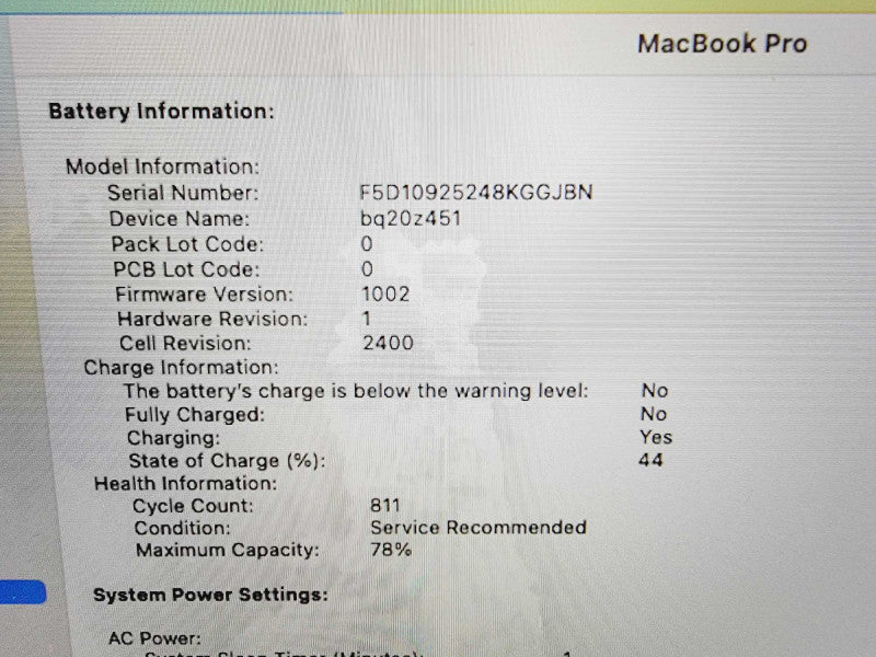Apple Macbook Pro 2020 13\\" 8-Core M1 @ 3.2GHz 16GB Ram 512GB SSD [Read] (