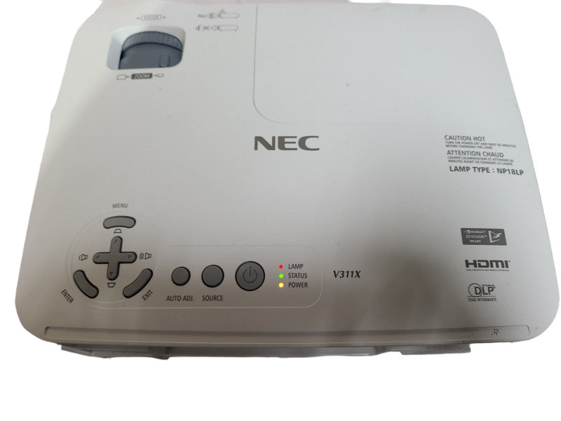 NEC NP-V331X Projector, 3300 Lumens, 3022 lamp hours