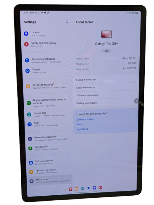 Samsung Galaxy Tab 8+ SM-X800 256GB Rose Gold Android 14 UNLOCKED -