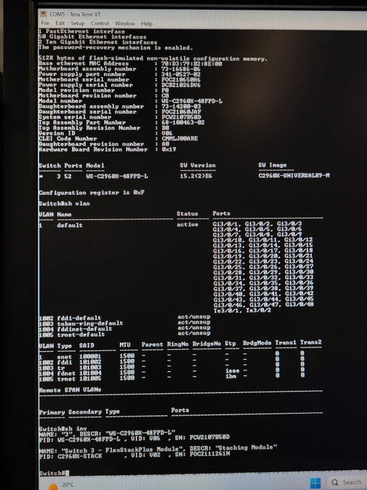 Cisco WS-C2960X-48FPD-L | 48 Port Gigabit PoE+ 740W 2x 10G SFP+ | Stack Mod $