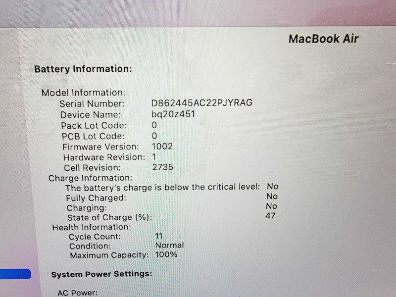Apple Macbook Air 2020 13\\" 8-Core M1 @ 3.2GHz 16GB Ram 256GB SSD (