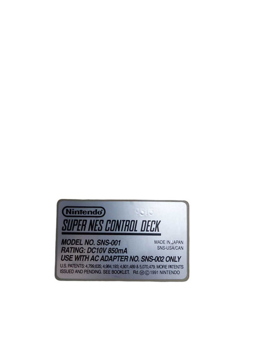 Super Nintendo NES Control Deck Model:SNS-001 w Super Mario World =