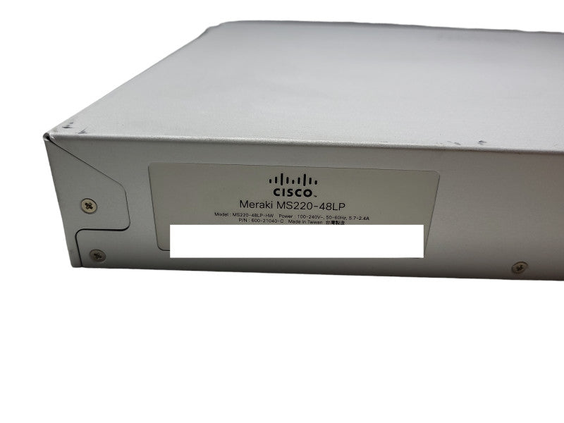 Cisco Meraki MS220-48LP 48-Port PoE+ Gigabit Cloud Managed Switch - Unclaimed Q$