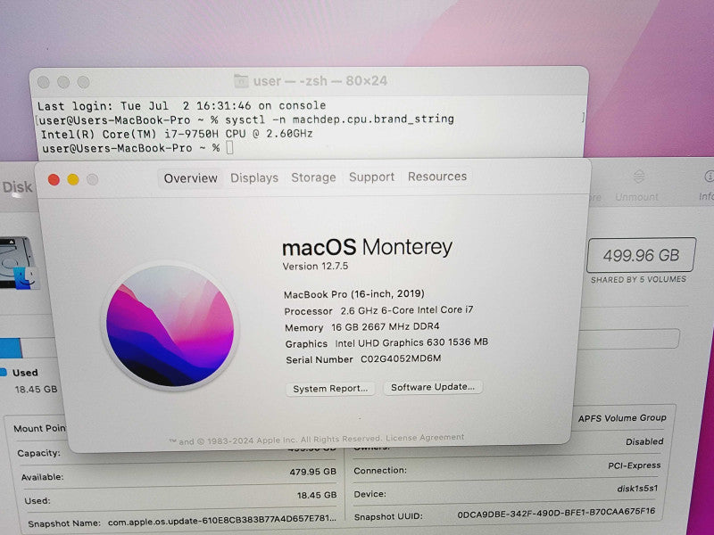 Apple Macbook Pro 2019 16\\" 6-Core i7-9750H @ 2.6GHz 16GB DDR4 512GB SSD Radeon Pro 5300M 4GB [Read] (