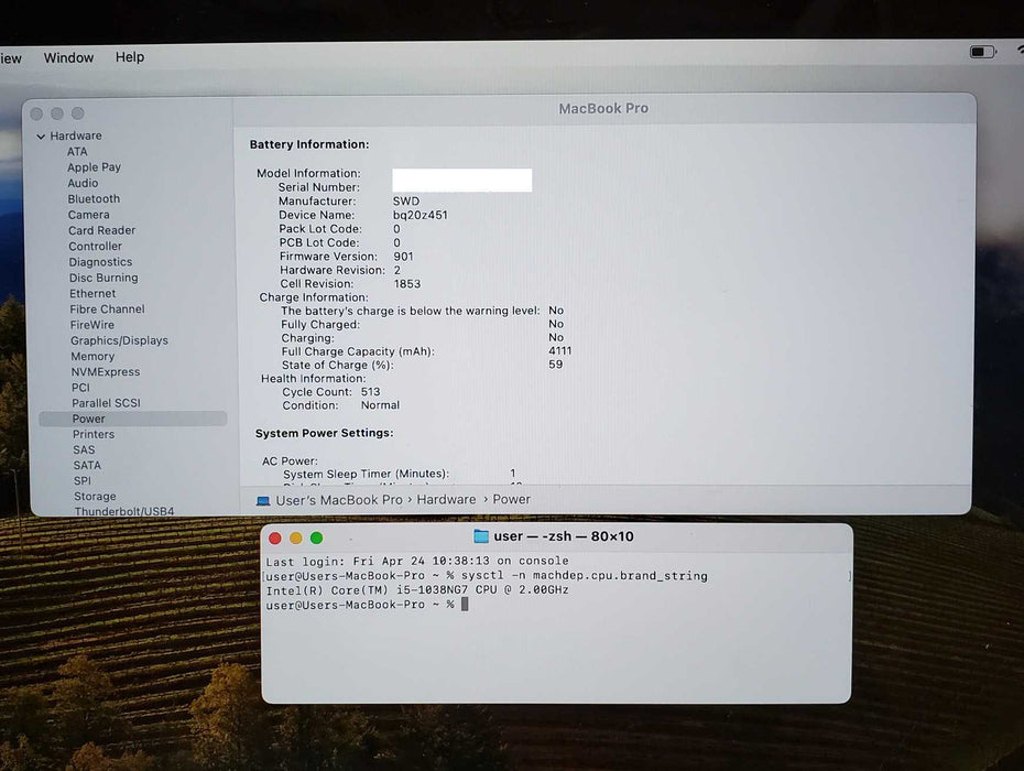 Apple Macbook Pro 13" A2251 2020 Quad-Core Core i5-1038NG7 16GB RAM 1TB SSD