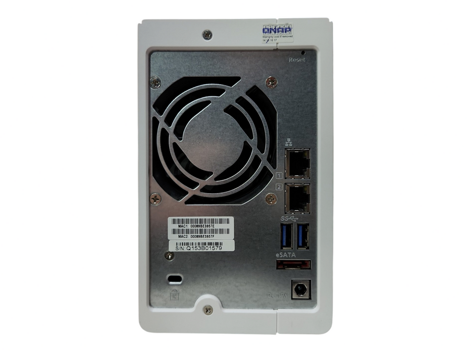QNAP TS-231, 2 Bay NAS with 2x 1TB HDDs, No Power adapter