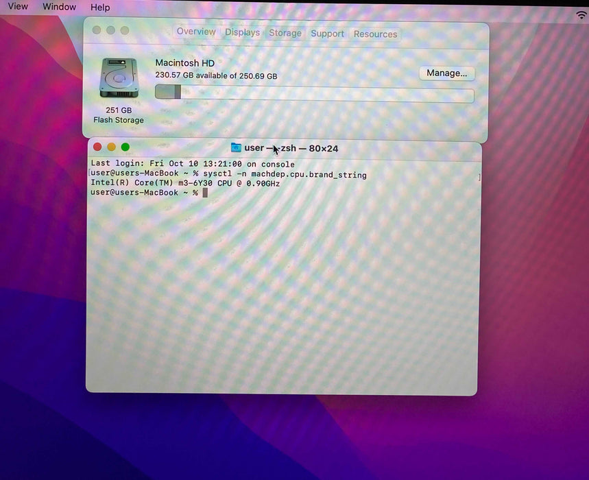 Apple MacBook 12" Early 2016 Core m3-6Y30@1.1GHz 8GB RAM 256GB SSD READ