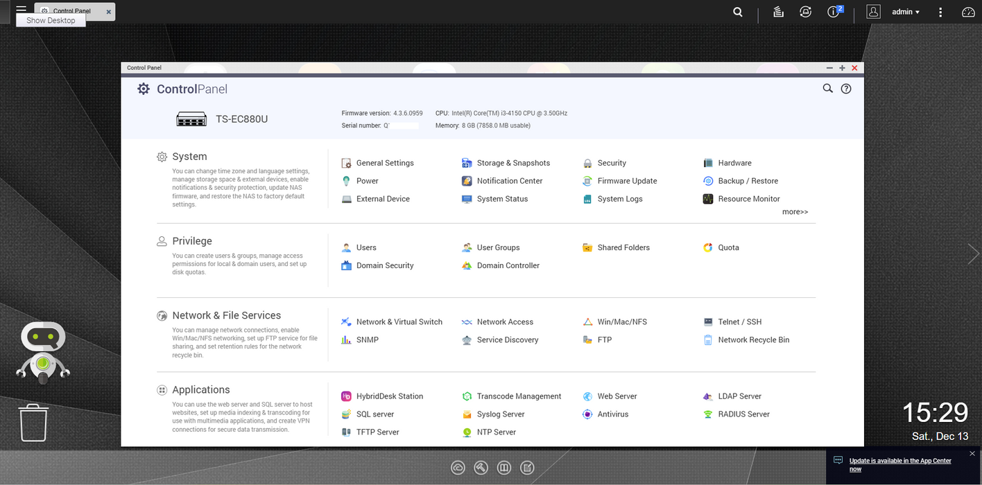 QNAP TS-EC880U-RP 8-Bay Rackmount NAS w/ 1x 4TB HDD $