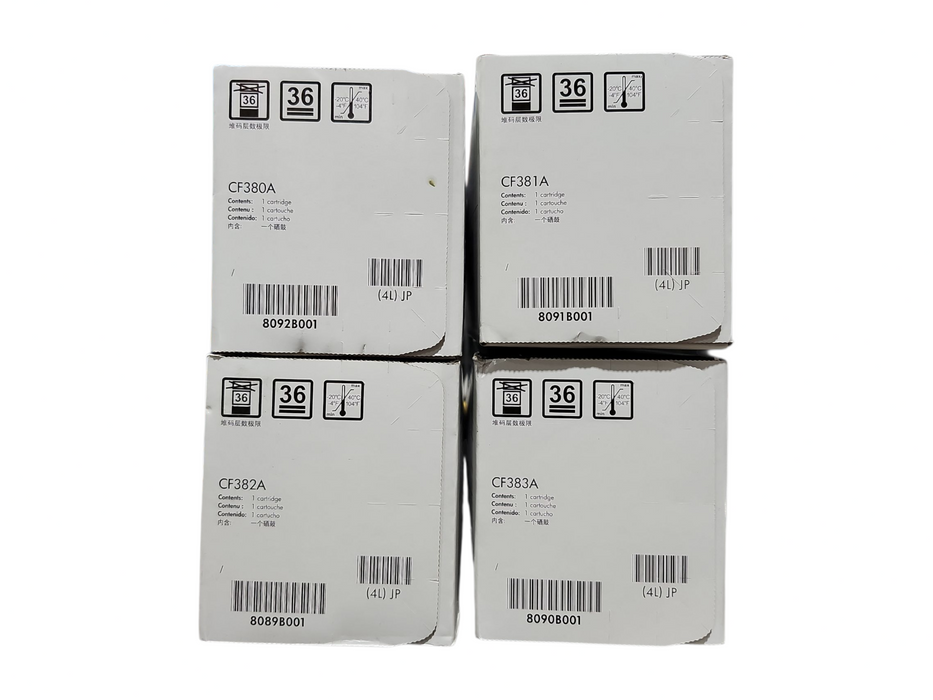 NEW HP 312A Standard Toner Cartridge 4-Pack (CF380A,CF381A, CF382A,CF383A)