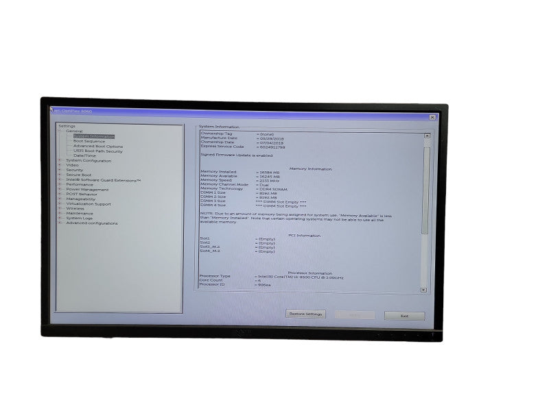 Dell OptiPlex 5060 SFF Desktop i5 - 8500 CPU @ 3.00GHz 16GB DDR4 Ram Î¸