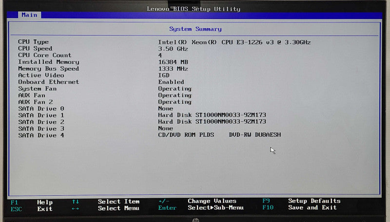 Lenovo ThinkServer RS140 1U, Xeon E3-1226 v3 3.30GHz, 16GB DDR4, 2x 1TB HDDs