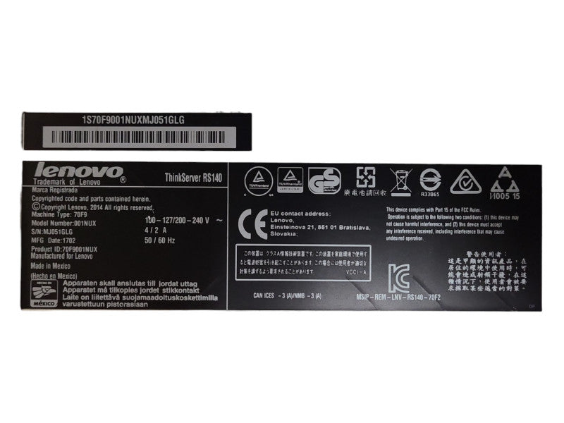 Lenovo ThinkServer RS140 1U, Xeon E3-1226 v3 3.30GHz, 16GB DDR4, 2x 1TB HDDs