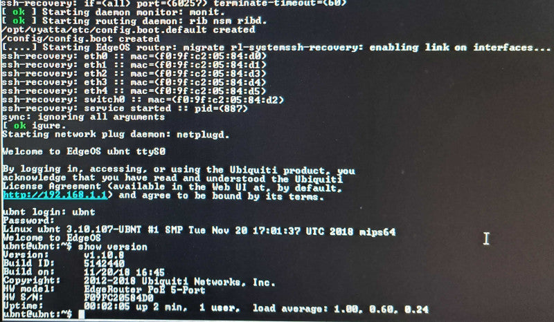 Ubiquiti ERPoe-5 EdgeRouter | 5-Port PoE Router | Factory Reset