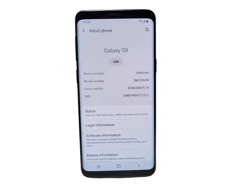 Samsung Galaxy S9 64GB (SM-G960W) READ $