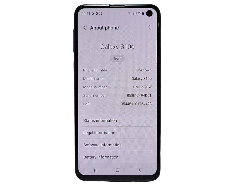 Samsung Galaxy S10e 128GB (SM-G970U1) $