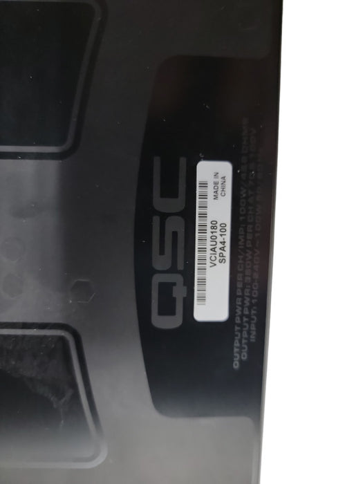 QSC SPA4-100 4 Channel 400W Amplifier | No power