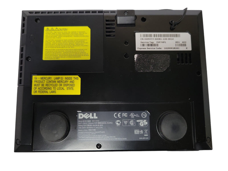 Dell M410HD DLP Projector WXGA (1280x800), 94 Hours Lamp, NO REMOTE CONTROL _
